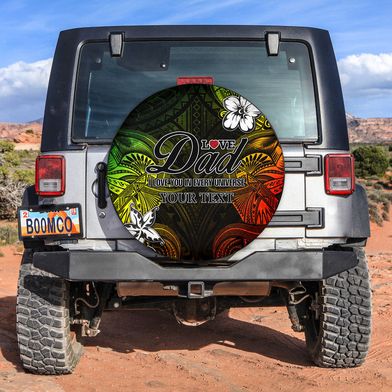 (Custom Personalised) Polynesian Fathers Day Spare Tire Cover I Love You In Every Universe - Reggae LT8 Reggae - Polynesian Pride