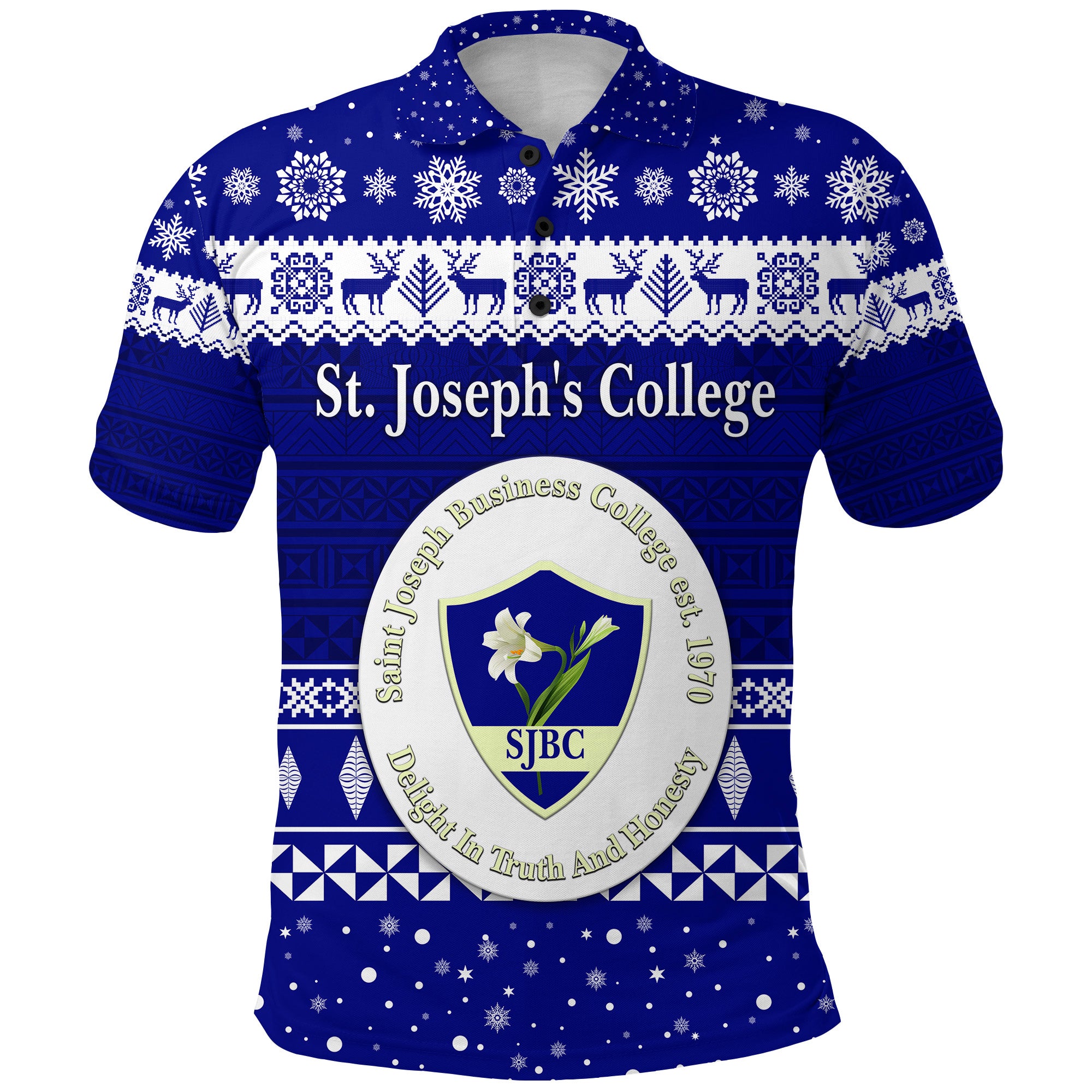 Custom St. Josephs College Christmas Polo Shirt Simple Style LT8 - Polynesian Pride