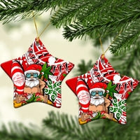 Hawaii Mele Kalikimaka Santa Claus Beach Ornament LT6 - Polynesian Pride