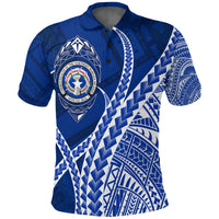 North Mariana Our Story Begins Geometrical Polynesian Pattern Polo Shirt LT7 - Polynesian Pride