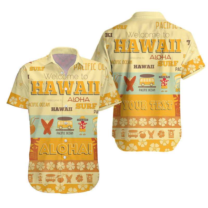 (Custom Personalised) Hawaii Surf Retro Style Hawaii Surf Retro Stylean Shirt LT9 Unisex Yellowish - Polynesian Pride