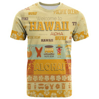 Custom Hawaii Surf Retro Style T Shirt LT9 Adult Yellowish - Polynesian Pride