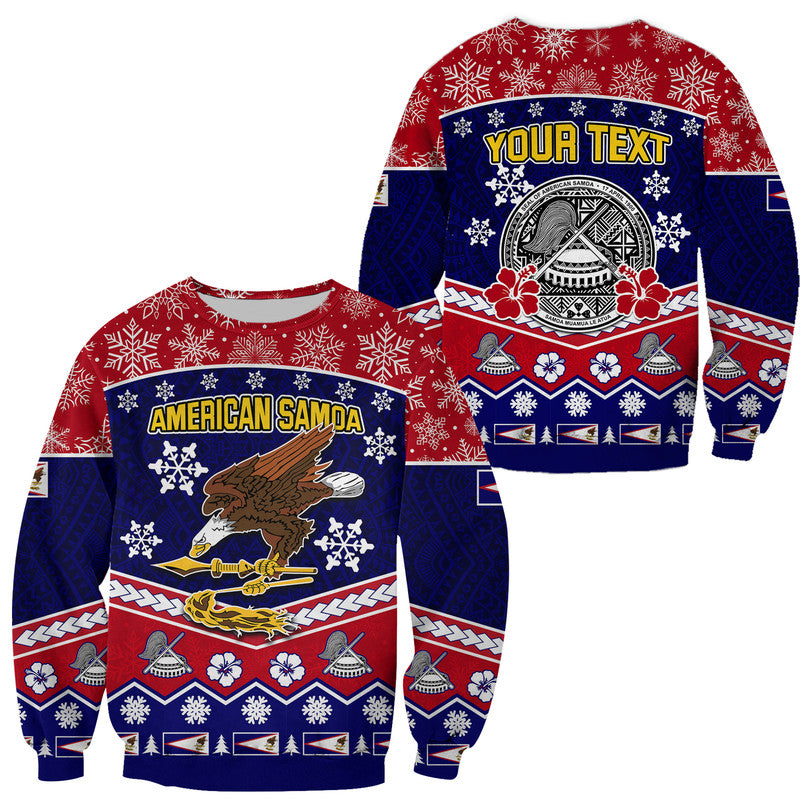 (Custom Personalised) American Samoa Tribal Polynesian Christmas Vibe Sweater LT9 Unisex Red - Polynesian Pride