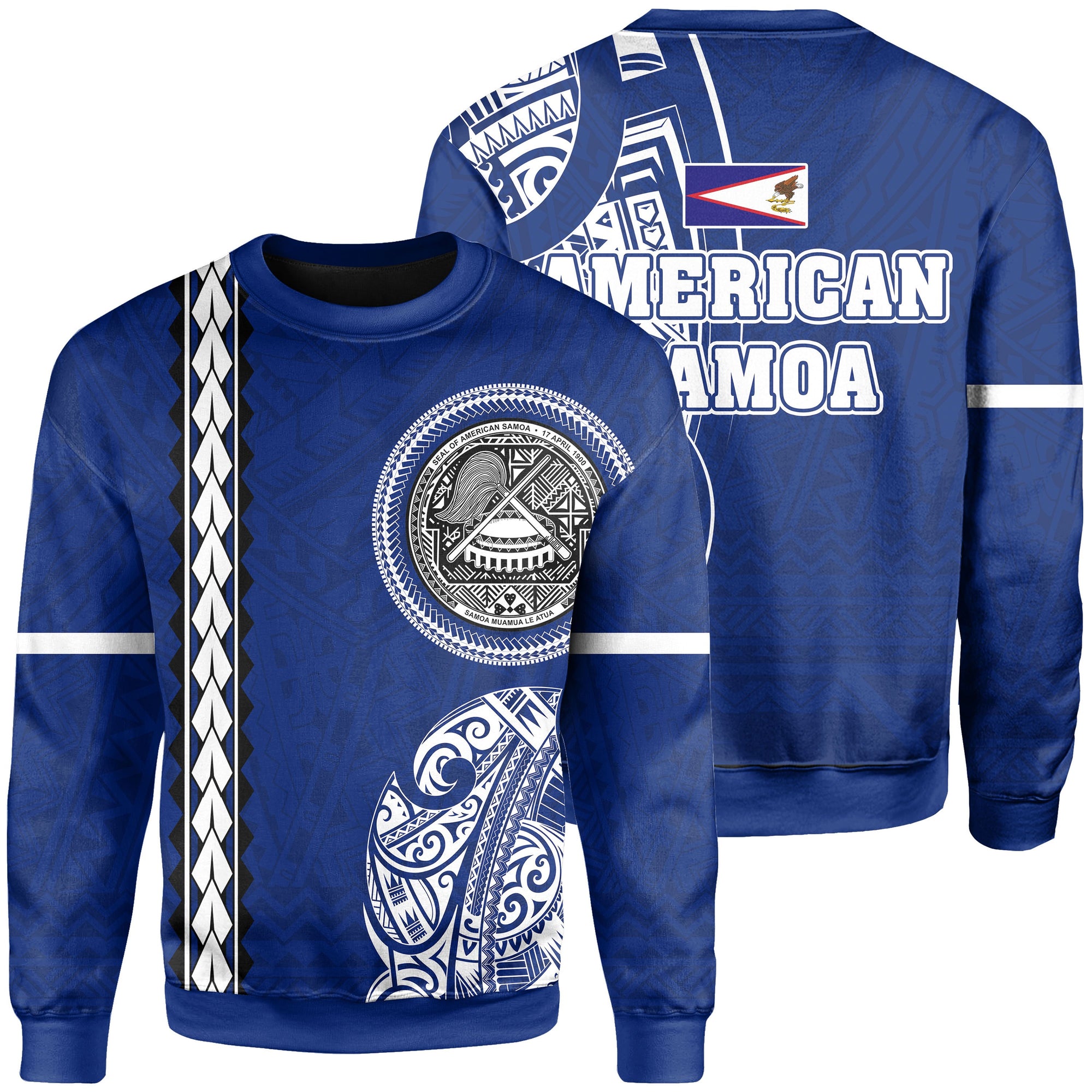 American Samoa Sweatshirt - Polynesian Coat Of Arms Unisex Art - Polynesian Pride