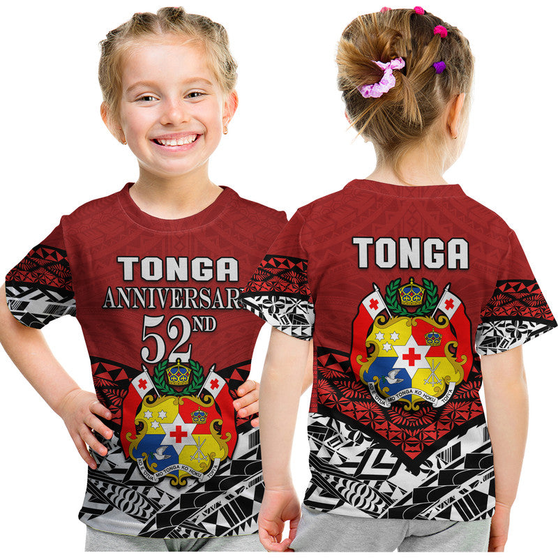 Tonga T Shirt KID Independence Anniversary Special Version 2022 LT14 - Polynesian Pride