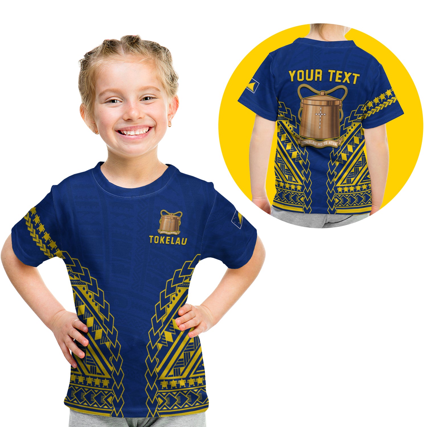 (Custom Personalised) Tokelau Polynesian T Shirt Kid LT13 - Polynesian Pride