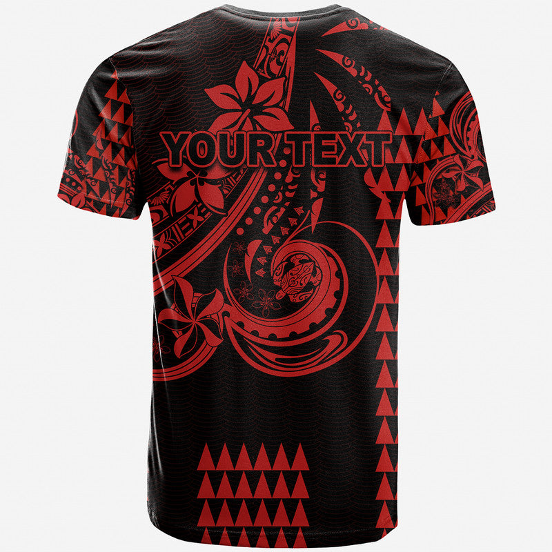 Custom Kakau Hawaiian Polynesian T Shirt Red LT6 - Polynesian Pride