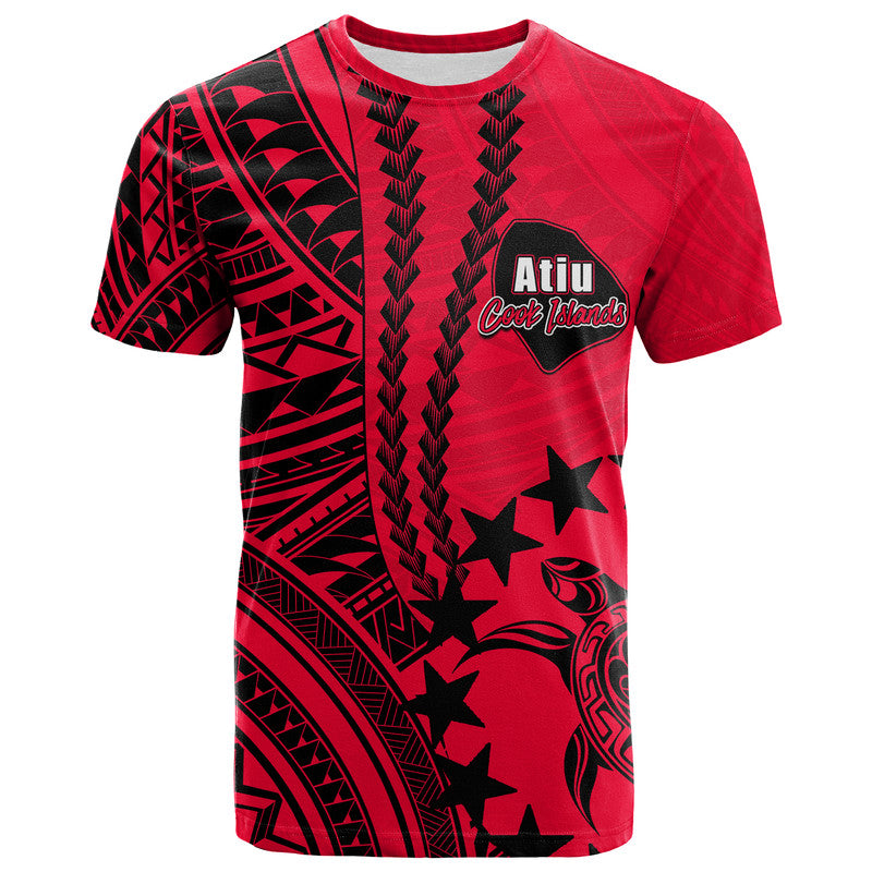 Cook Islands Atiu Polynesian T Shirt LT6 Red - Polynesian Pride