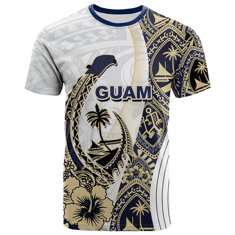 Custom Guam Fish Hook T Shirt White Style LT6 white - Polynesian Pride