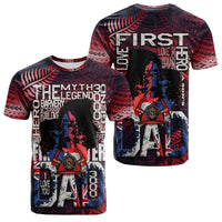 Fathers Day New Zealand Firefighter Dad T Shirt Maori Pattern Style LT9 - Polynesian Pride