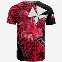 Wallis and Futuna T Shirt Hibiscus Red No.2 Color LT6 - Polynesian Pride