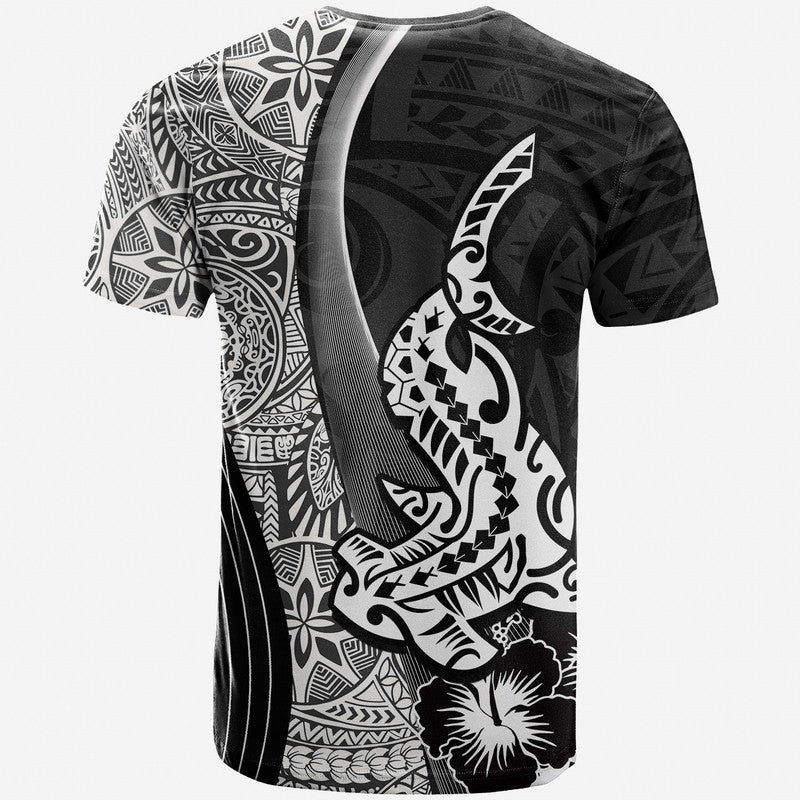 Hawaiian Shark Polynesian T Shirt Vibe Black Style LT6 - Polynesian Pride