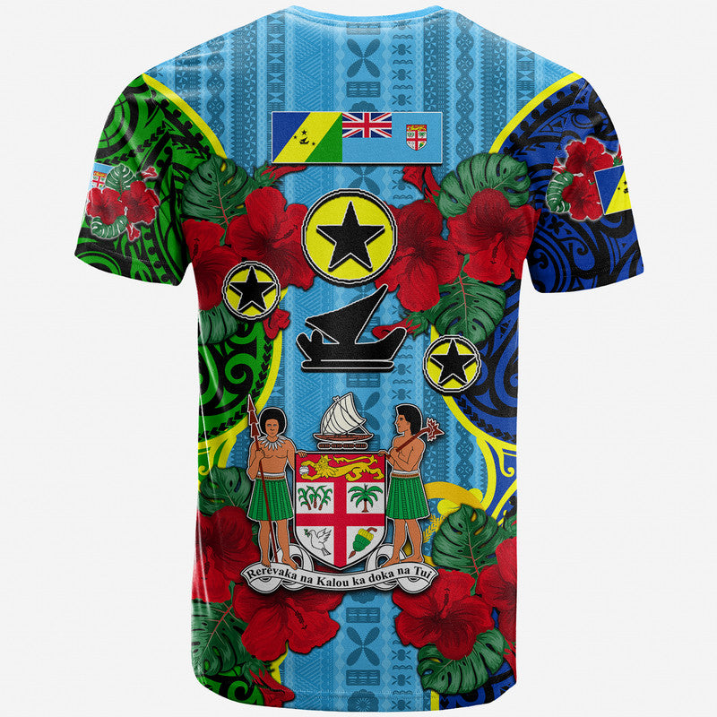 Malampa Fiji Day Hibiscus T Shirt Style LT6 - Polynesian Pride
