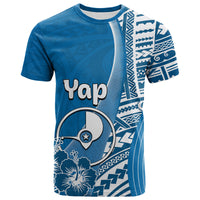 Custom Yap of Micronesia T Shirt Vibe Style LT6 Blue - Polynesian Pride