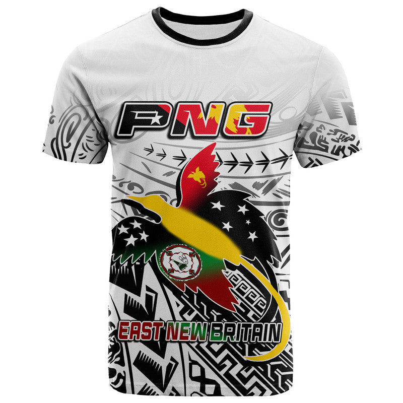 Custom Papua New Guinea and East New Britain Province T Shirt LT6 white - Polynesian Pride