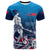 Custom Samoa Warrior T Shirt Polynesian No.1 LT6 Blue - Polynesian Pride