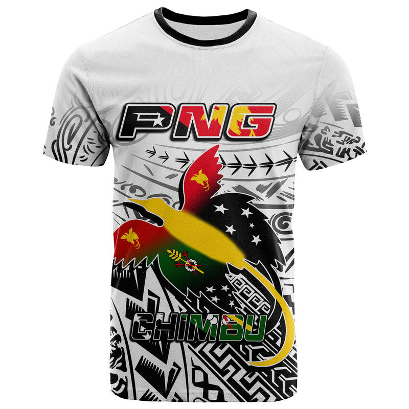 Custom Papua New Guinea and Chimbu Province T Shirt LT6 white - Polynesian Pride