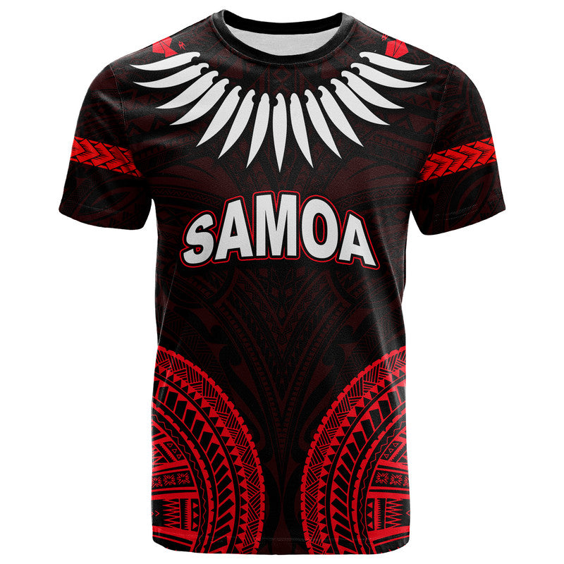 Custom Samoa Ula Nifo Tribal T Shirt Red Style LT6 Red - Polynesian Pride