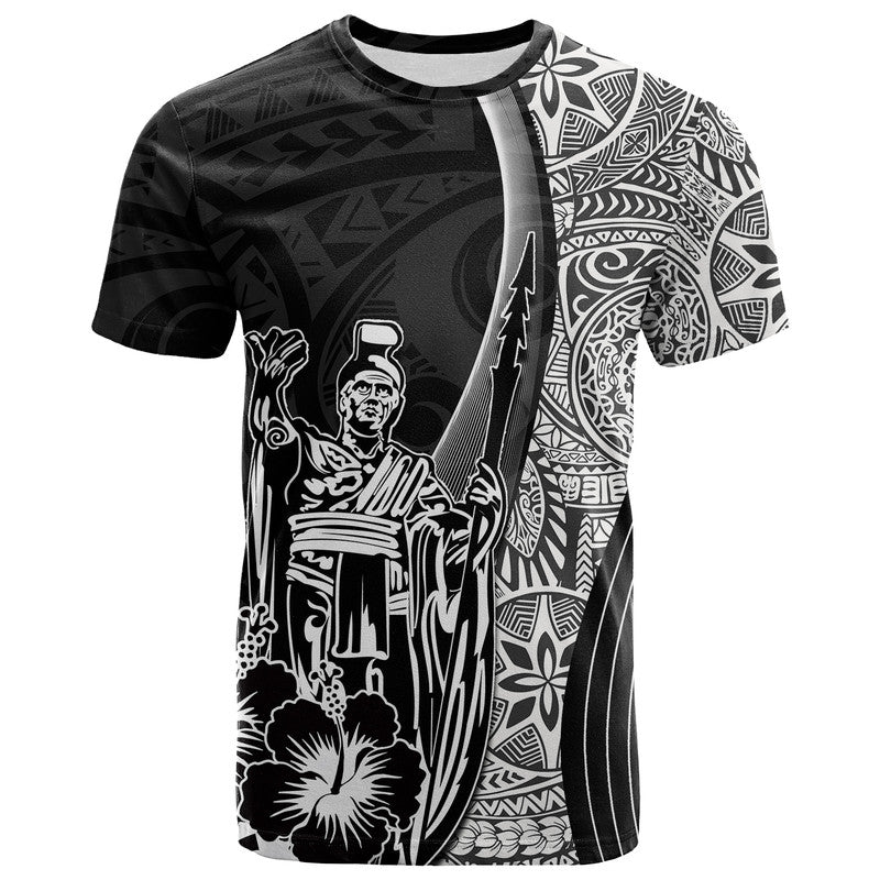 Hawaiian King Kamehameha T Shirt Vibe Black Style LT6 Black - Polynesian Pride