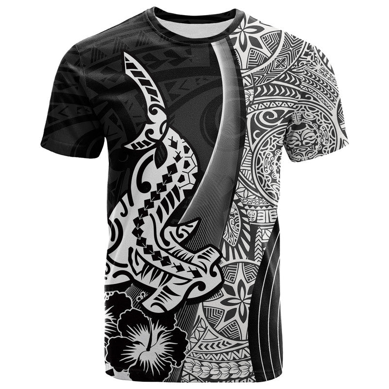 Hawaiian Shark Polynesian T Shirt Vibe Black Style LT6 Black - Polynesian Pride