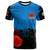 Custom Anzac Day New Zealand Remembers T Shirt LT6 Blue - Polynesian Pride