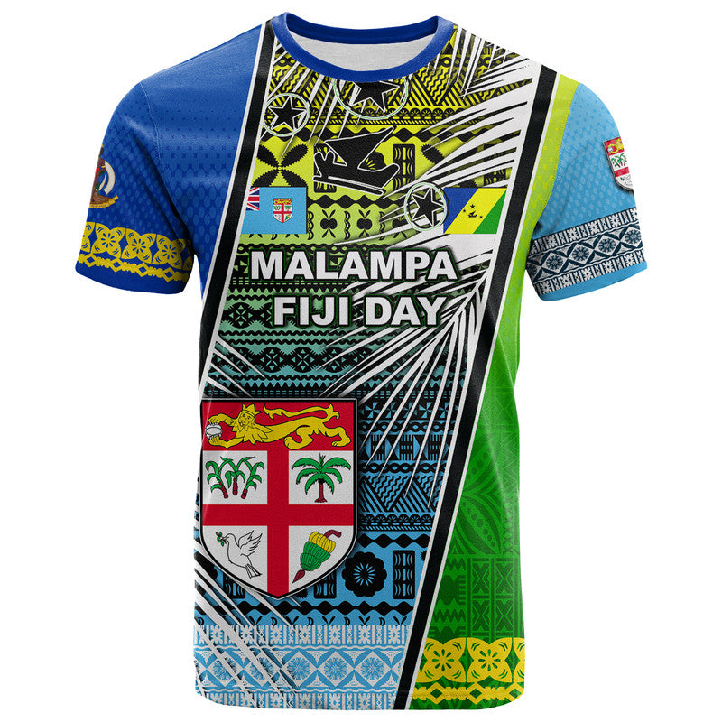 Custom Vanuatu Malampa Fiji Day T Shirt 2022 LT6 Blue - Polynesian Pride