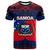 Custom Samoa T Shirt Mix Flag LT6 Blue - Polynesian Pride