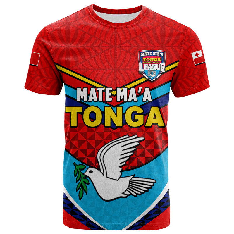 Custom Tonga Mate Maa Rugby T Shirt Jersey LT6 Red - Polynesian Pride