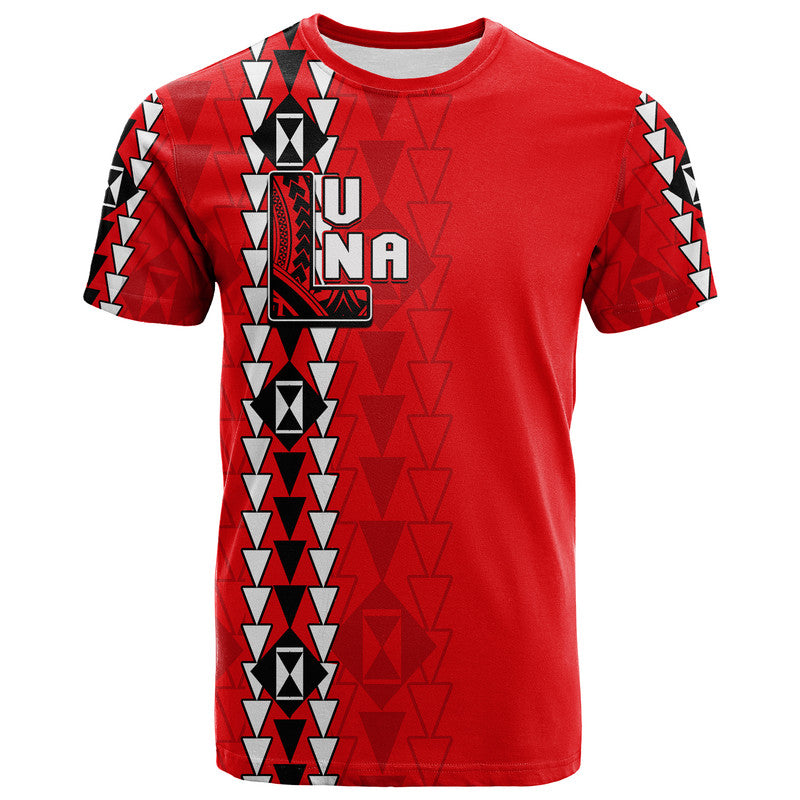 Hawaii Lahainaluna High Mix Kakau T Shirt LT6 Red - Polynesian Pride