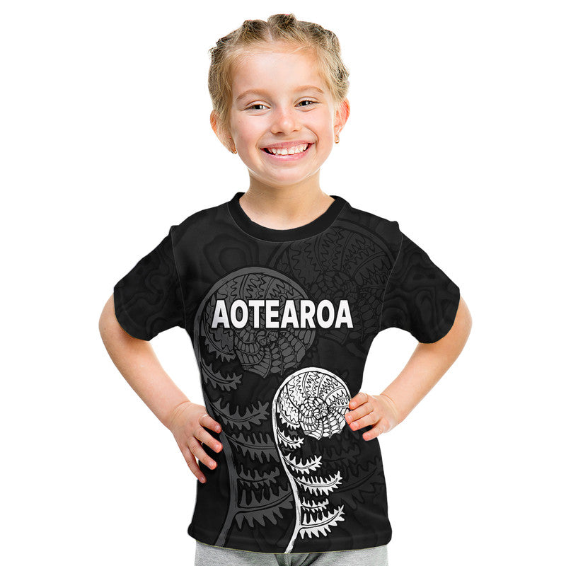 Aotearoa Silver Fern Kid T Shirt LT9 Youth XL Size14 - Polynesian Pride