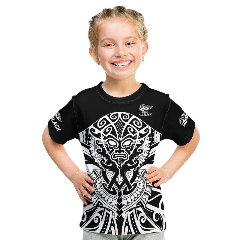 Aotearoa Silver Fern Rugby Sevens Kid T Shirt Maori Tribal All Black LT9 Youth XL Size14 - Polynesian Pride