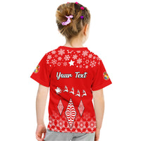 Tonga Kupesi Ngatu Merry Christmas T-Shirt - Custom Personalised LT9 - Polynesian Pride