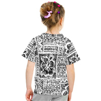 Fiji Tribal Black T Shirt Triple Hibiscus Tapa Style LT9 - Polynesian Pride