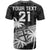 (Custom Text and Number) Fiji Rugby Sevens T Shirt Tapa Palm Tree and Fijian Coat of Arms LT9 - Polynesian Pride