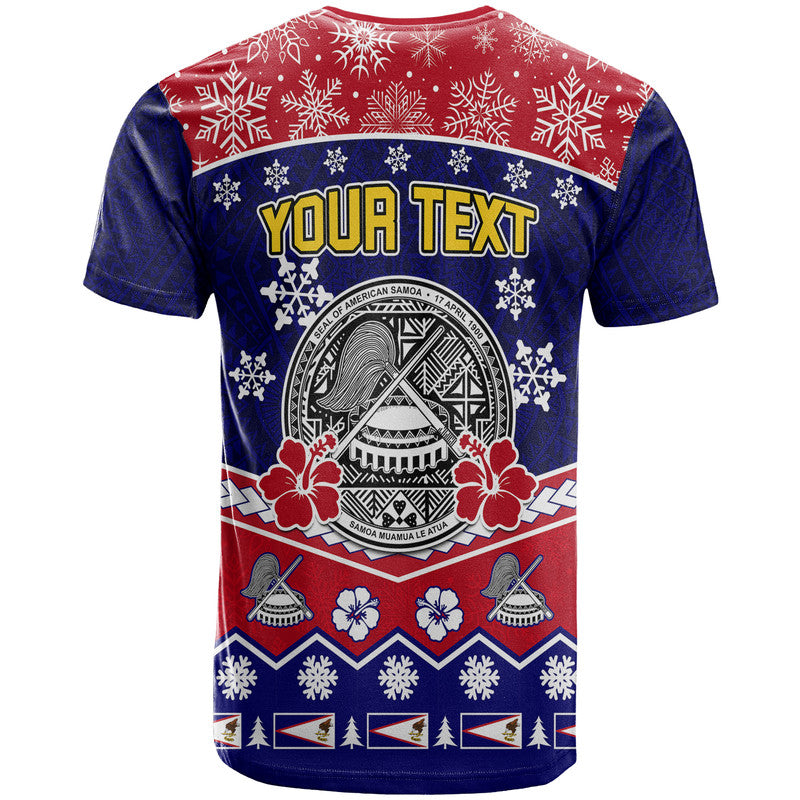 Custom American Samoa Tribal Polynesian Christmas Vibe T Shirt LT9 - Polynesian Pride