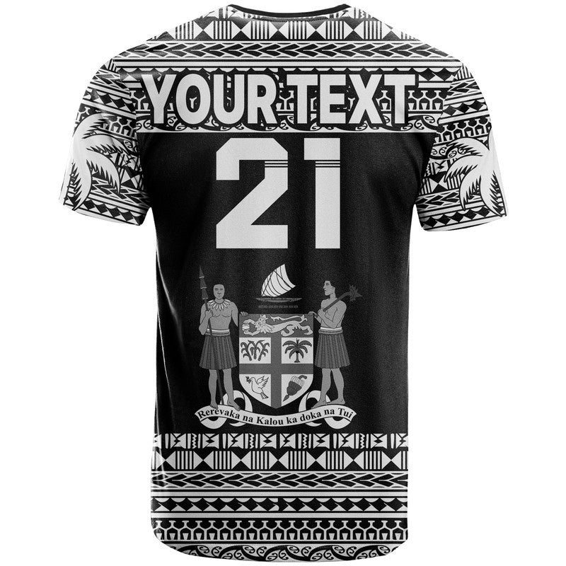(Custom Text and Number) Fiji Rugby Sevens T Shirt Simple Style LT9 - Polynesian Pride