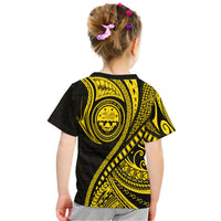 Federated States of Micronesia T Shirt Gold Polynesian Wave Style LT9 - Polynesian Pride