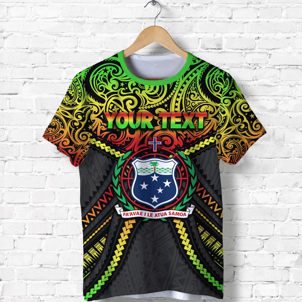 Custom Samoa T Shirt Polynesian Tattoo Seashore Unisex Reggae - Polynesian Pride