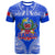 Toa Samoa Polynesian Rugby T Shirt Samoan Flag Blue Color LT9 Blue - Polynesian Pride