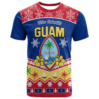 Guam Tribal Polynesian Christmas Vibe T Shirt LT9 Blue - Polynesian Pride
