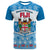 Custom Fiji Masi Tapa Christmas Vibe T Shirt LT9 Blue - Polynesian Pride