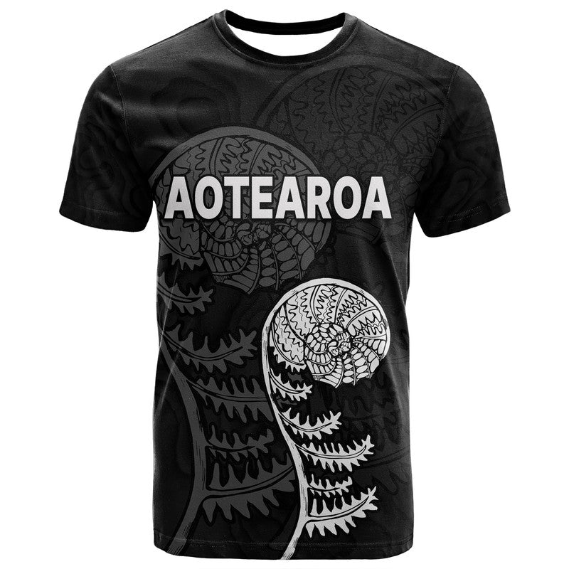 Custom Aotearoa Silver Fern T Shirt LT9 Blue - Polynesian Pride