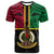 Custom Vanuatu T Shirt Tribal Vanuatu Coat of Arms Flag Style LT9 Black - Polynesian Pride