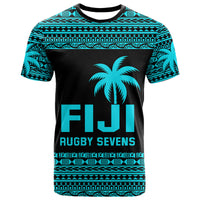 Custom Fiji Rugby Sevens T Shirt Simple Blue Style LT9 Adult Blue - Polynesian Pride
