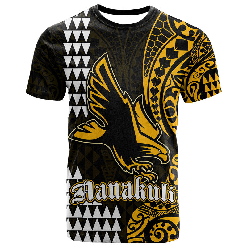 Custom Hawaii Nanakuli High School T Shirt Tribal Kakau LT9 Yellow - Polynesian Pride