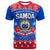 Samoa Tribal Polynesian Christmas Vibe T Shirt LT9 Blue - Polynesian Pride