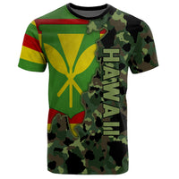 Kanaka Flag Camo Pattern T shirt Chad Style AH - Polynesian Pride