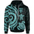 Fiji Polynesian Hoodie Turquoise Tentacle Turtle Unisex Turquoise - Polynesian Pride