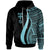 Fiji Hoodie Turquoise Tentacle Tribal Pattern Unisex Turquoise - Polynesian Pride