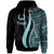 Pohnpei Hoodie Turquosie Tentacle Tribal Pattern Unisex Turquoise - Polynesian Pride